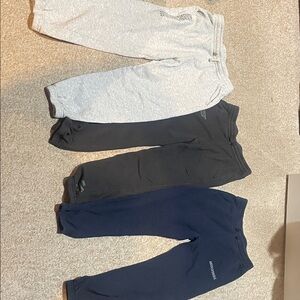 Abercrombie Kids size 11/12 Jogger Pants Set - Gray, Black, and Navy